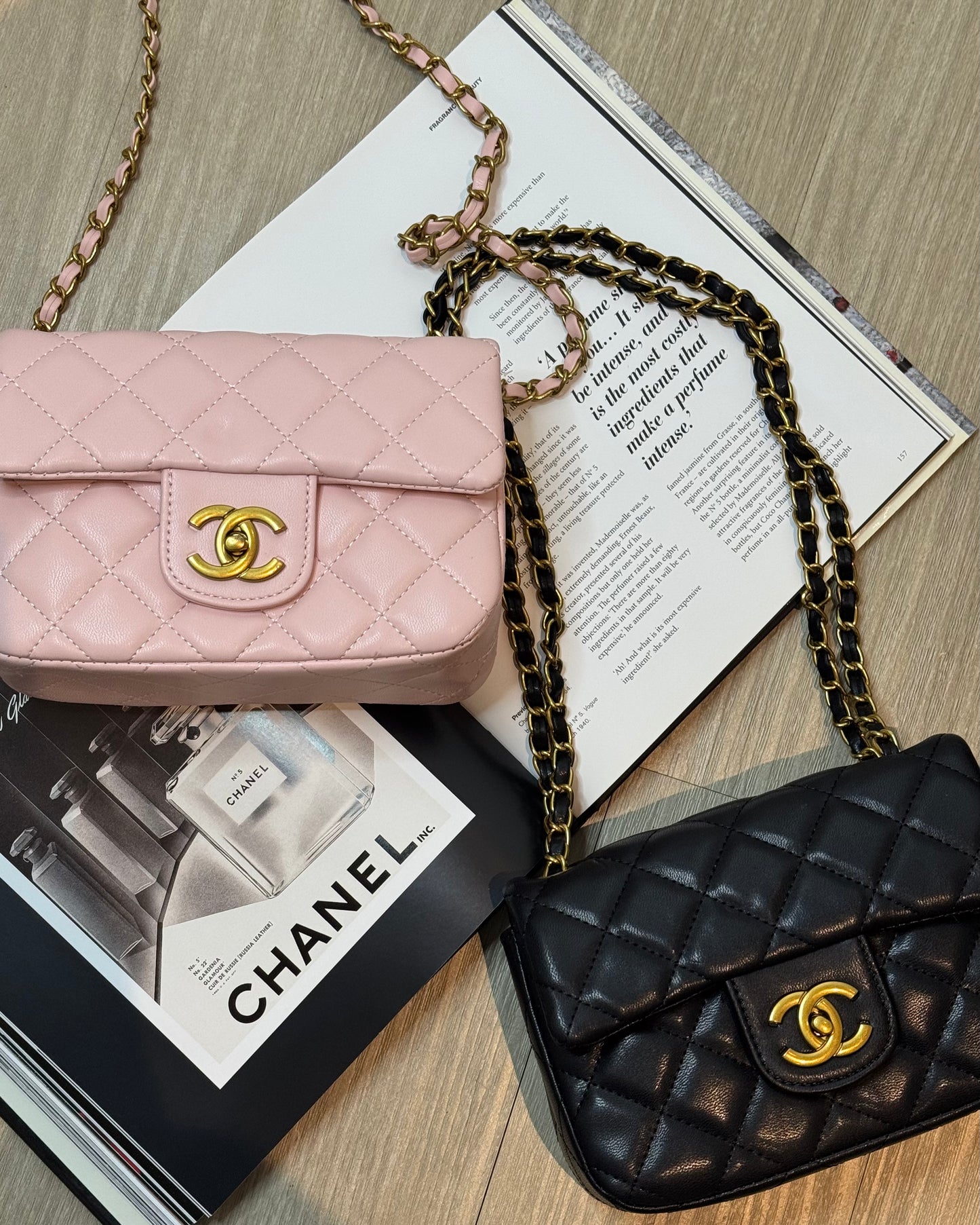 Diamond Quilted Logo Crossbody Bag