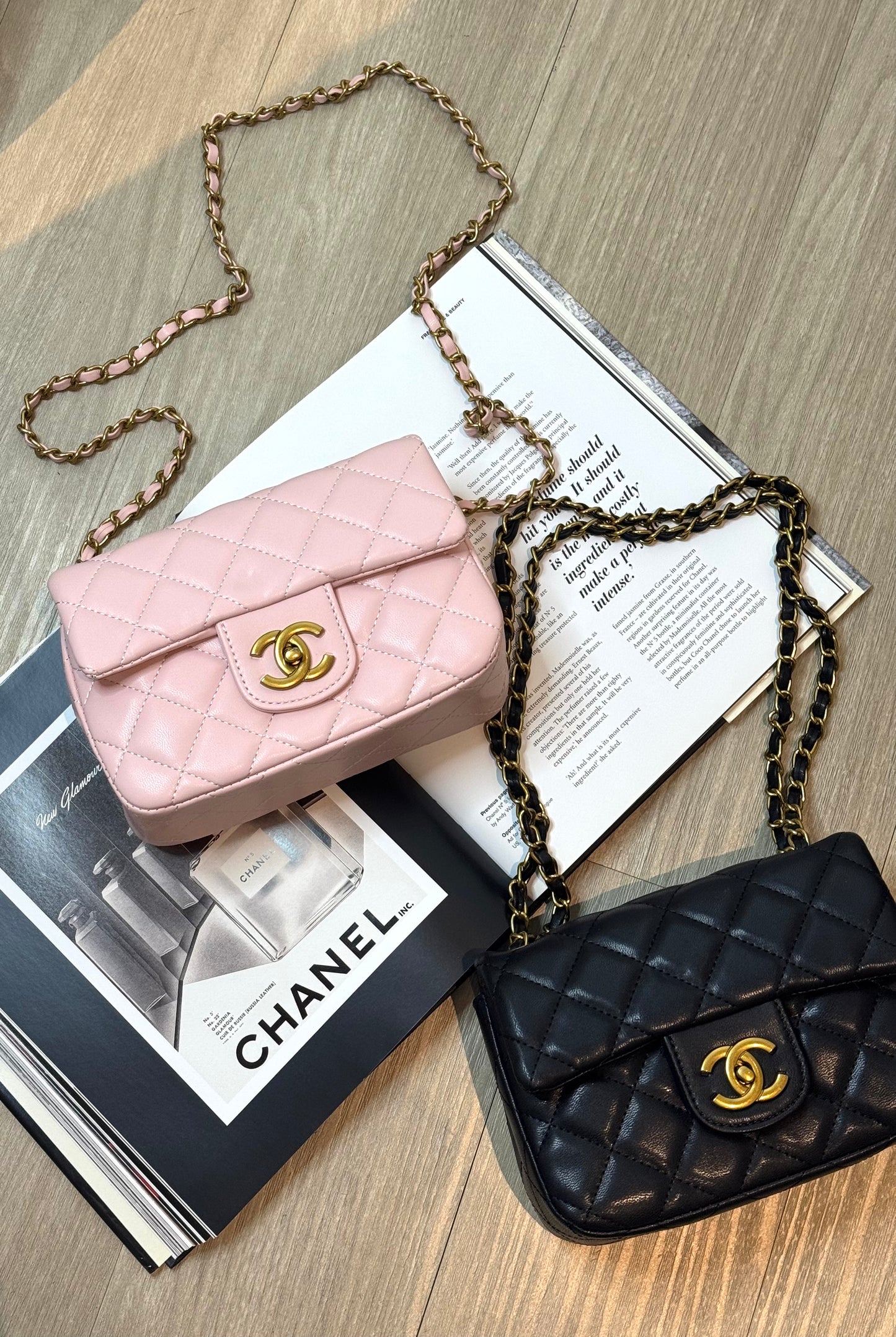 Diamond Quilted Logo Crossbody Bag