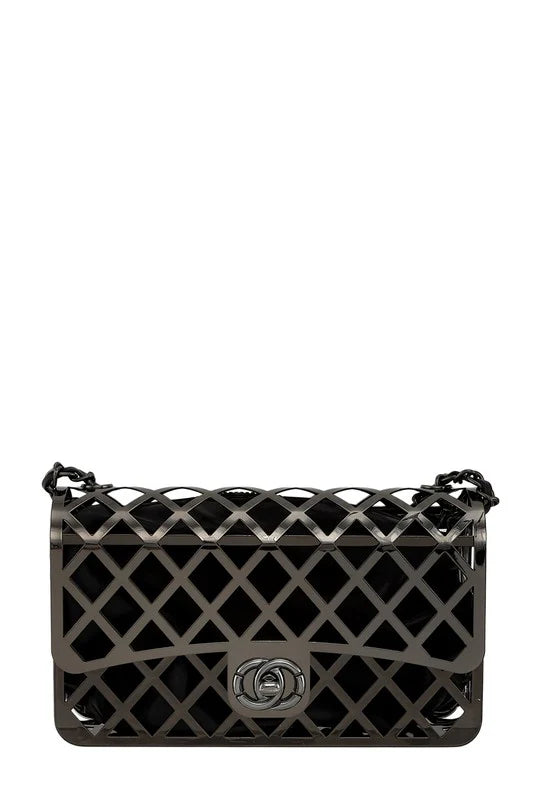 Coco Metal Square Chain Crossbody Bag