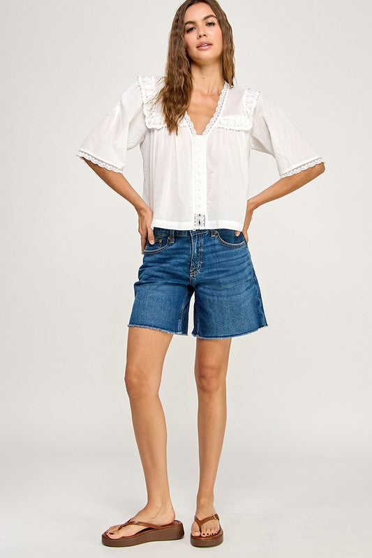 Luna Lace V-Neck Top