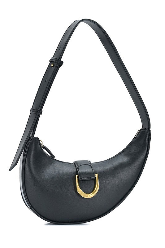Curved Smooth Shoulder Bag