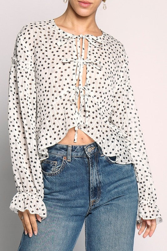 The Coqueta Polka Dot Blouse