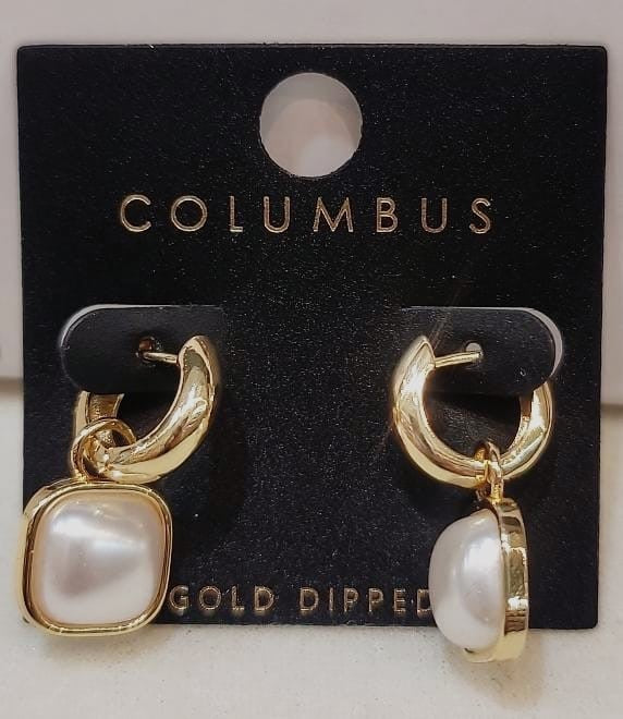 Petite Square Pearl Earrings