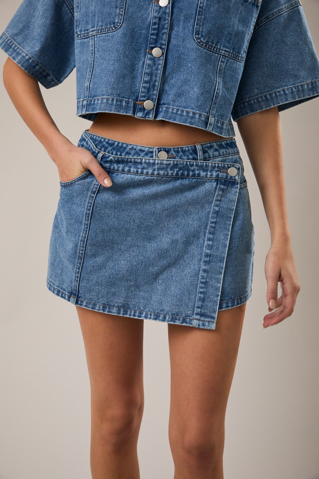 Denim Lover Wrap Skort