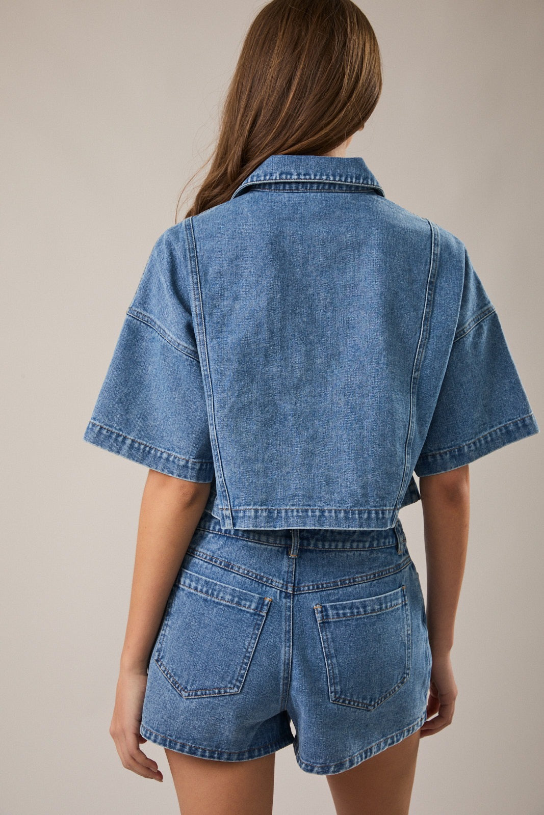 Denim Lover Crop Shirt