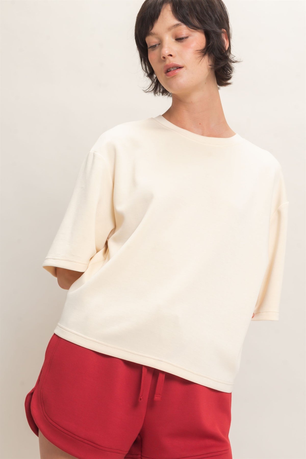 Taupe Cloud Scuba Top