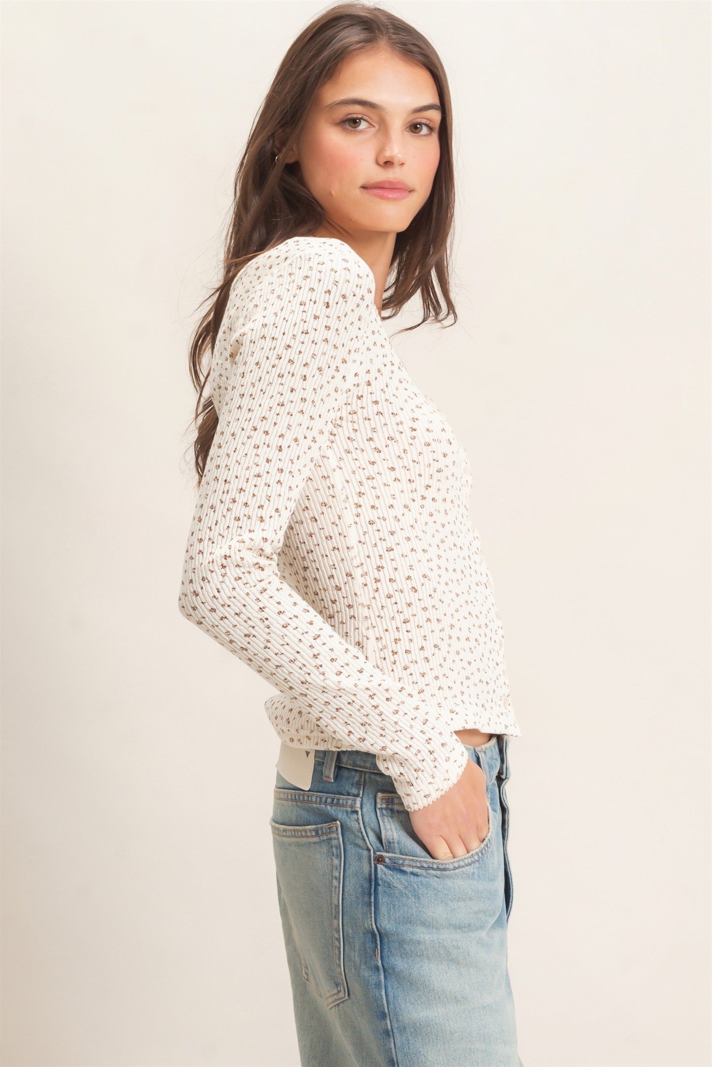 Wildflower Button Top