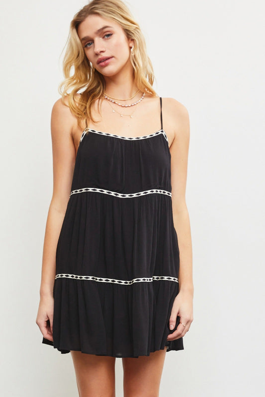 Sweet Breeze Tiered Romper Dress