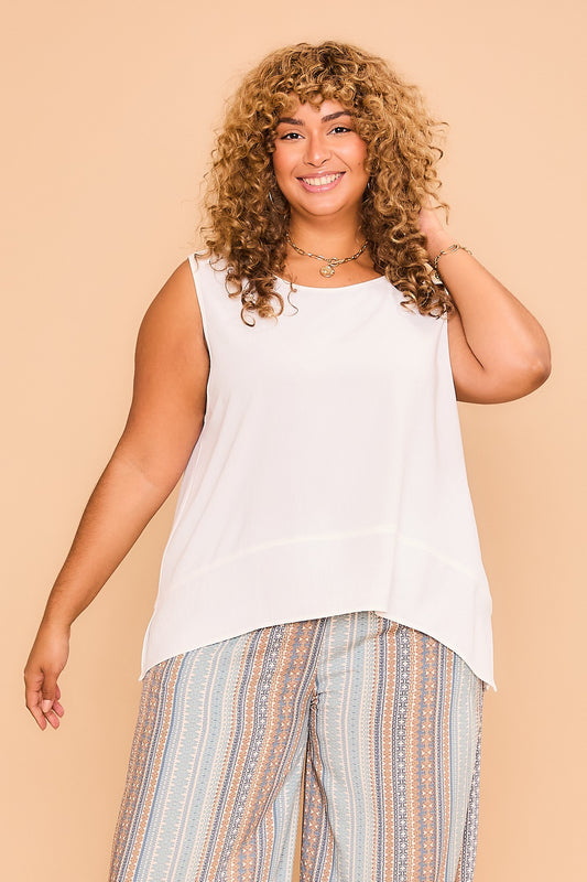 Hi Lo Hem Light Sleeveless Top