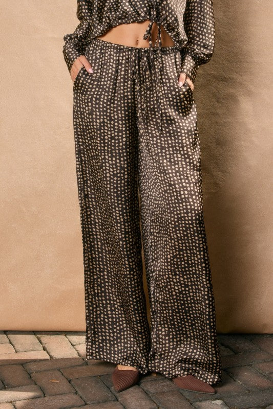 Smoke And Sand Pull On Drawstring Pants