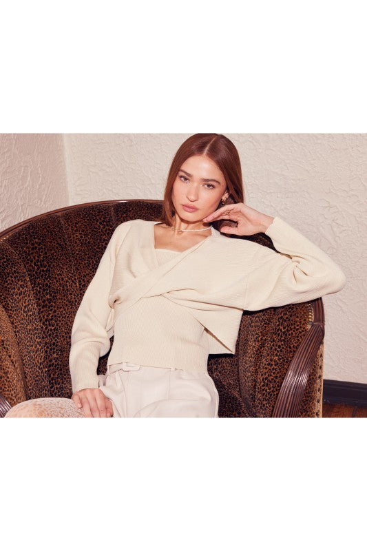 Warm Ember Twist Sweater Set