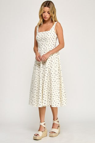 White Garden Smocked Dress