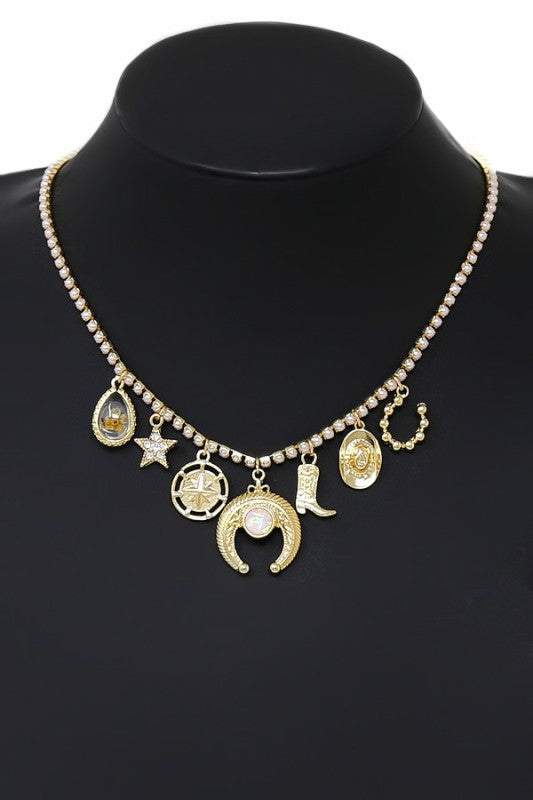 Western Multi Charm Necklace