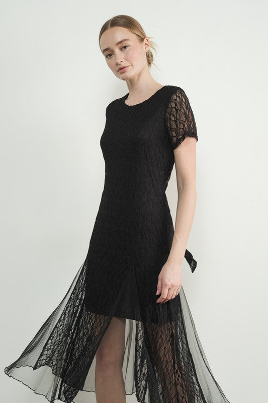 Sheer Grace Midi Dress