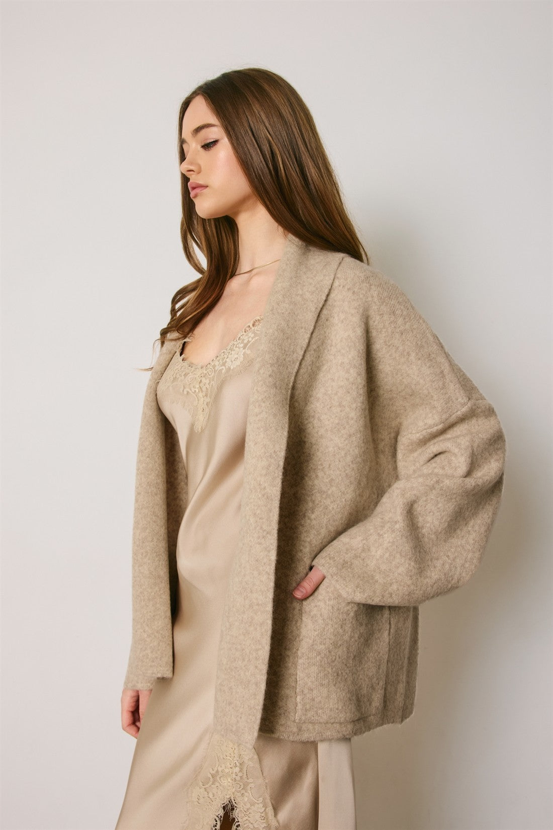 Cozy Cream Shawl Cardigan