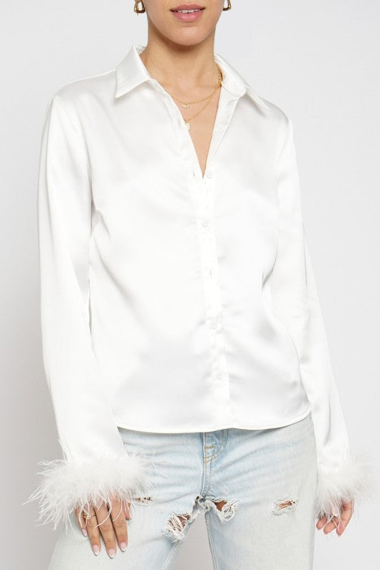 Soft Flight Feather Top