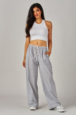 Coastline Pinstripe Boxer Pants