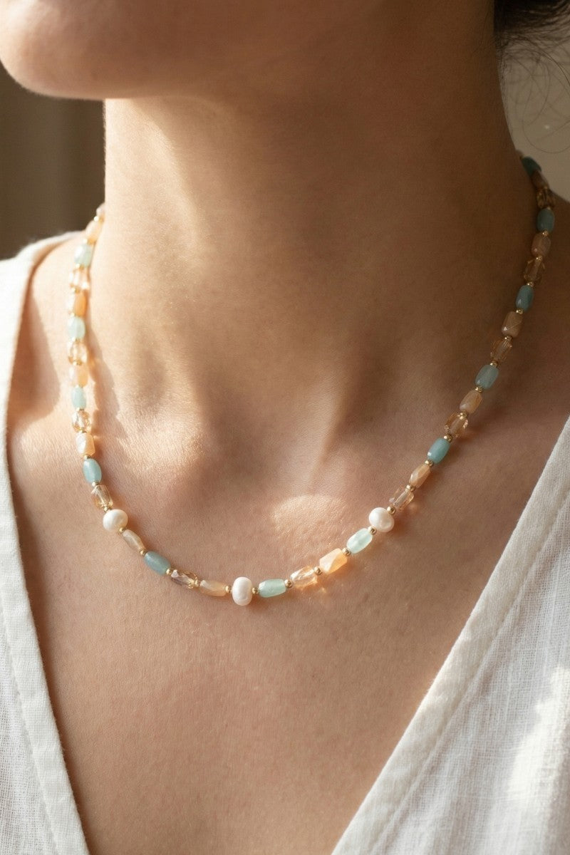 Shimmer Link Beaded Necklace