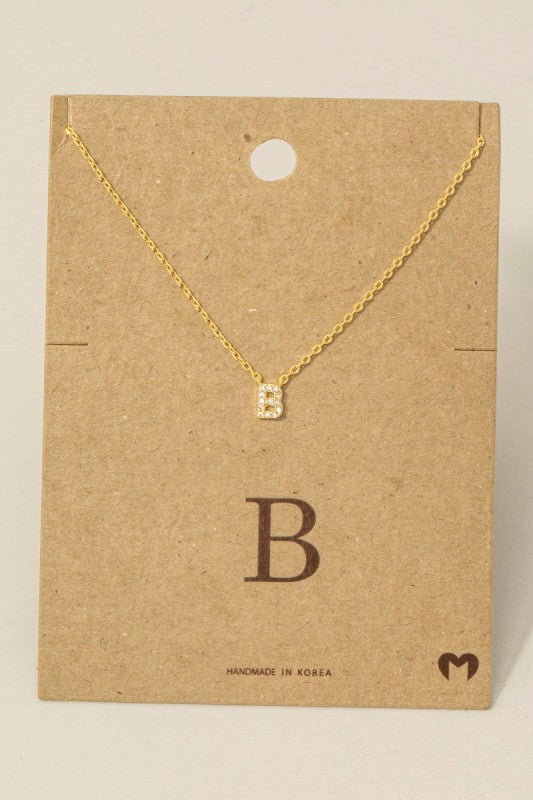 Gold Dipped Dainty Initial Necklace
