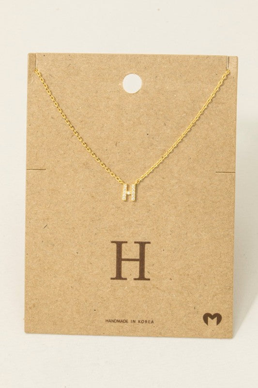 Gold Dipped Dainty Initial Necklace