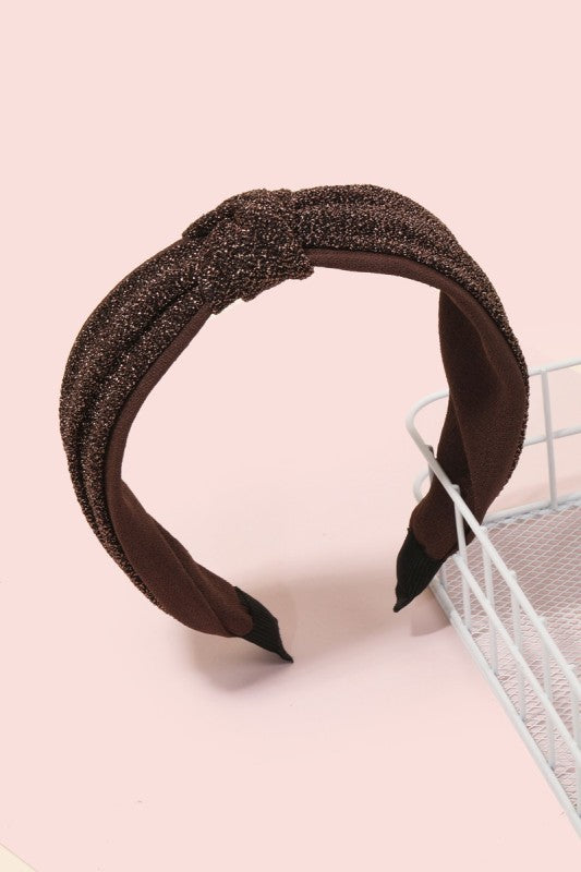 Hot Cocoa Sparkle Knotted Headband