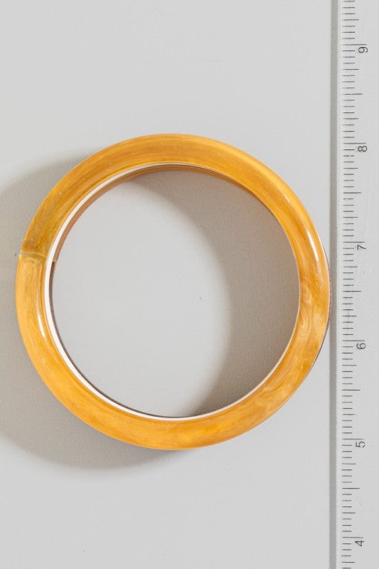 Thin Three Piece Acrylic Bangle Bracelet Set