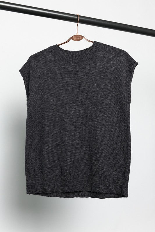 Minimalist Sleeveless Knit Top