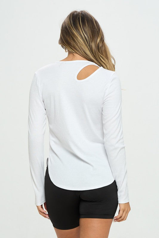 Keyhole Long Sleeve Top