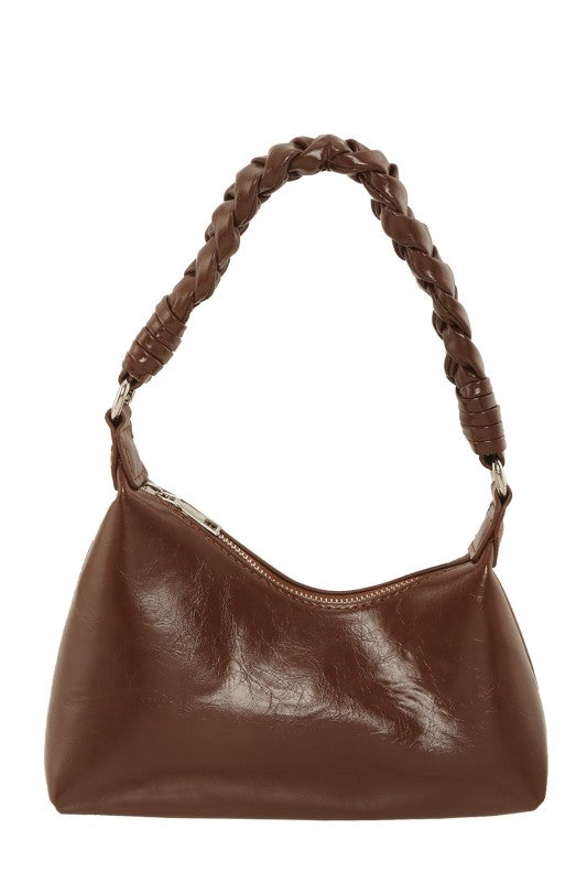 Braided Handle Shoulder Bag