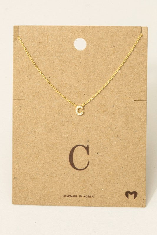 Gold Dipped Dainty Initial Necklace