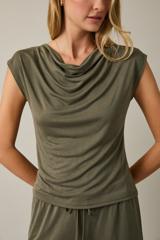 Yoga Retreat Bound Cowl Top