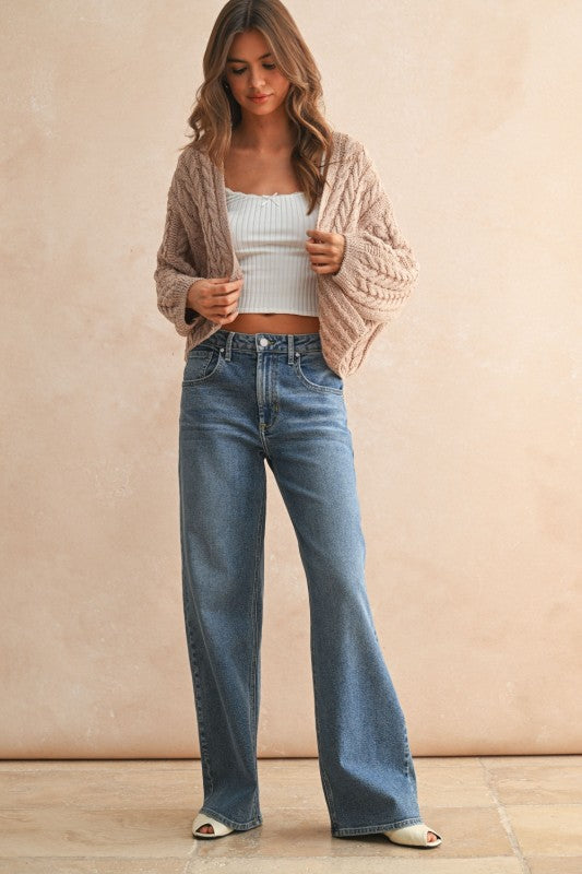 Light Weight Cable Knitted Cardigan