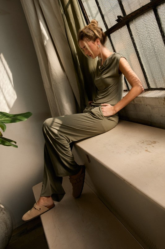 Yoga Retreat Bound Cowl Top