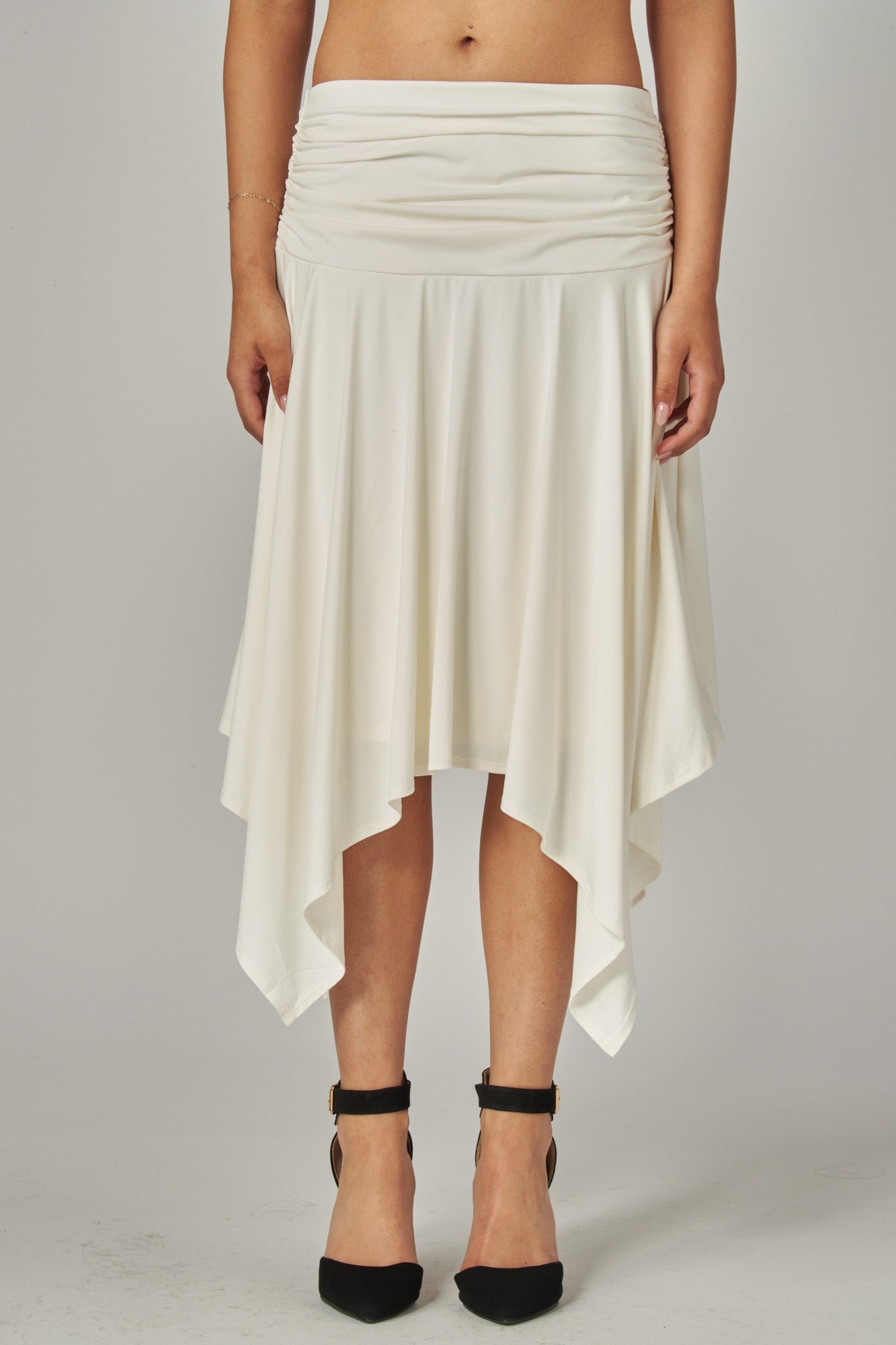 Moonbeam Flutter Asymmetric Skirt