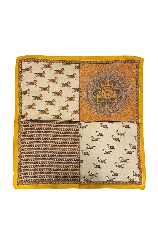 Abstract Horses Print Bandana Scarf
