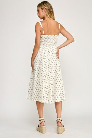 White Garden Smocked Dress