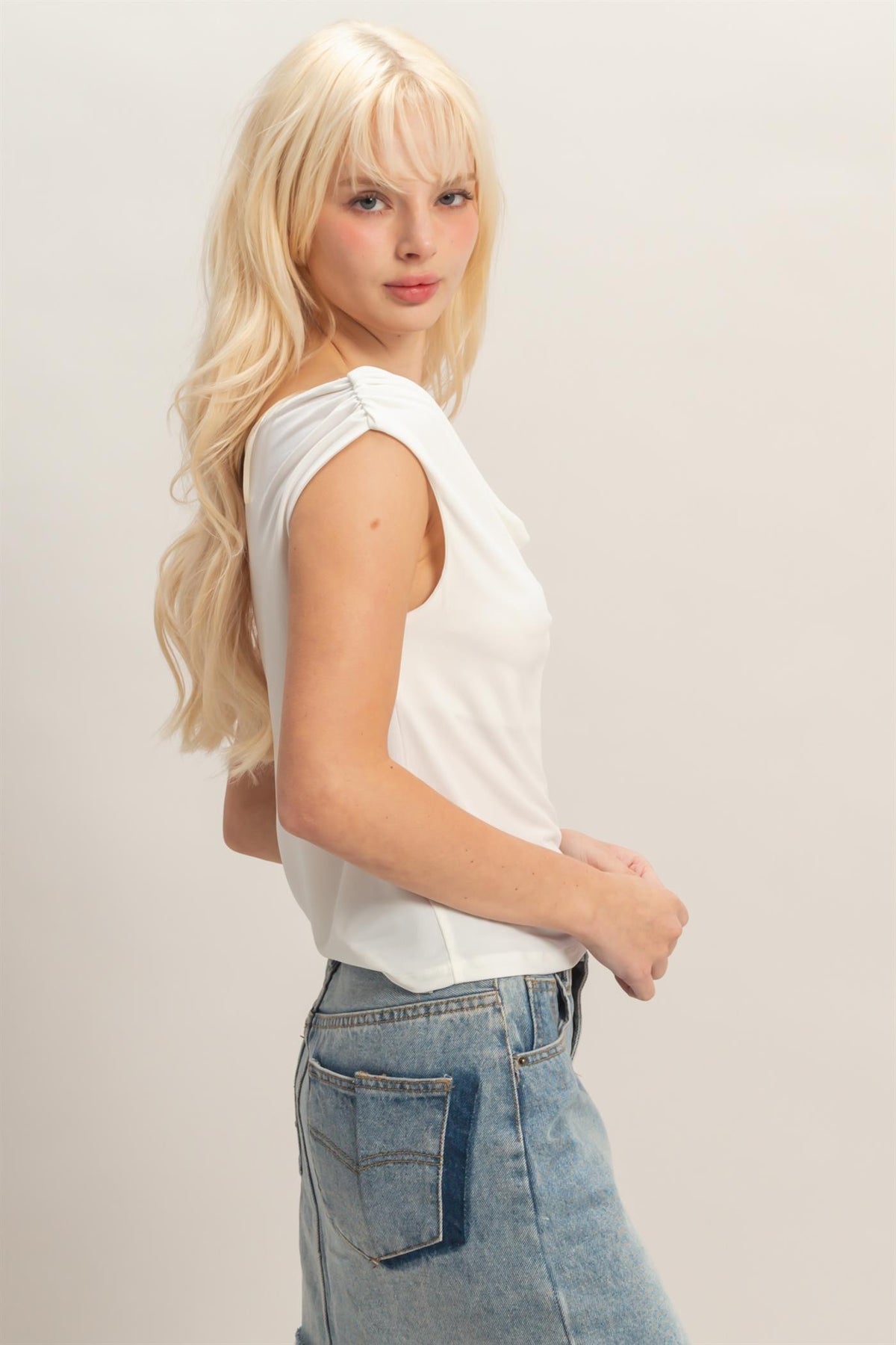 Solene Cowl Neck Top