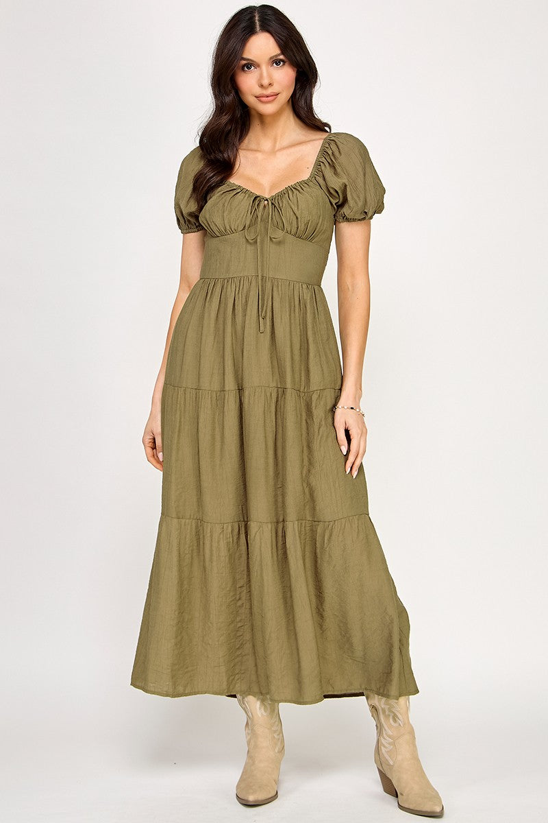 Olive Grove Maxi Dress