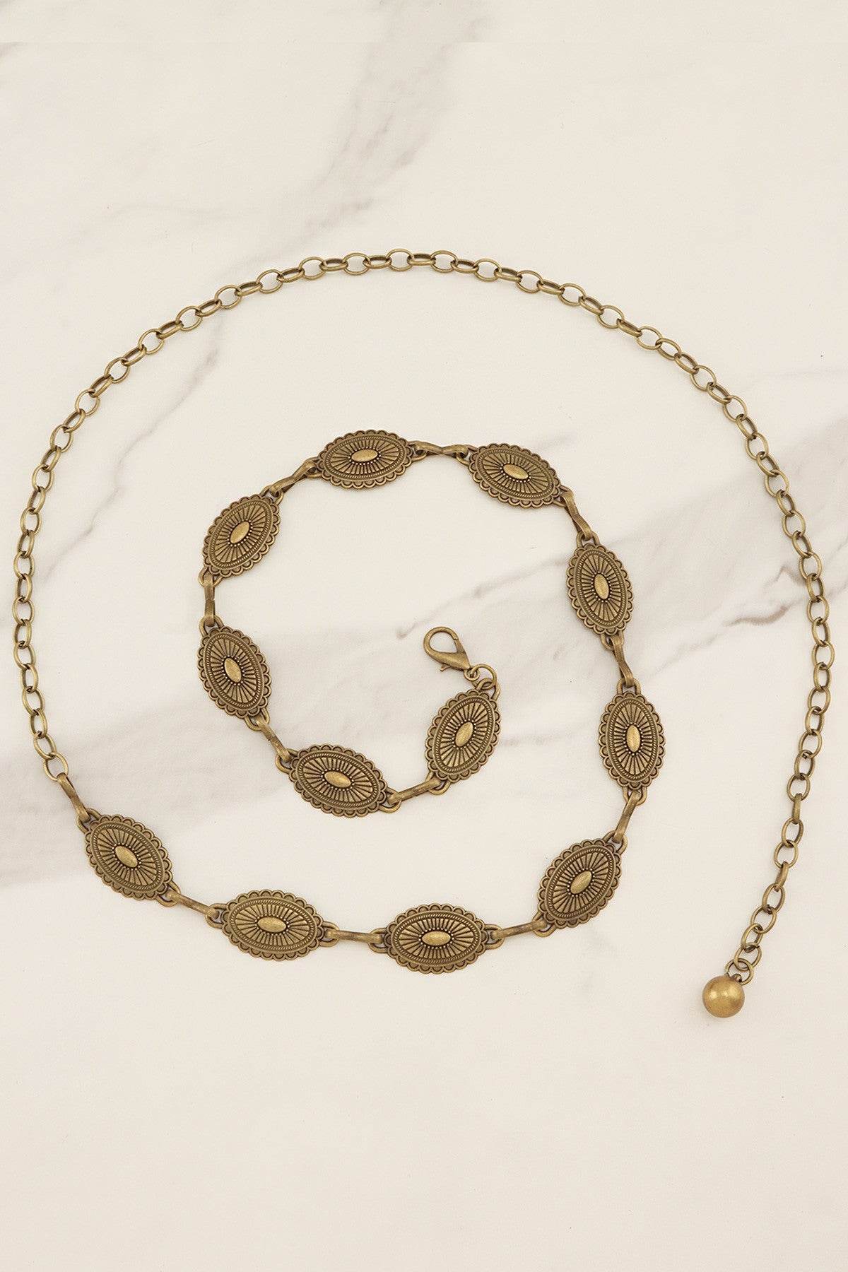Antique Gold Concho Belt