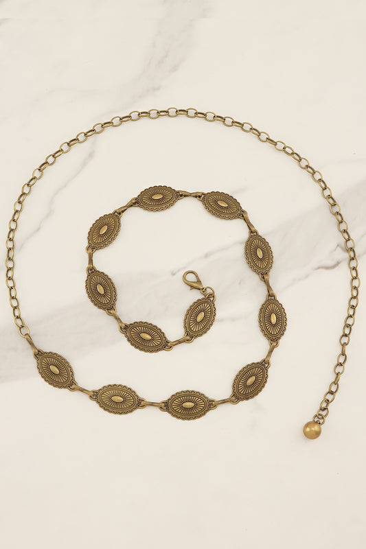 Antique Gold Concho Belt