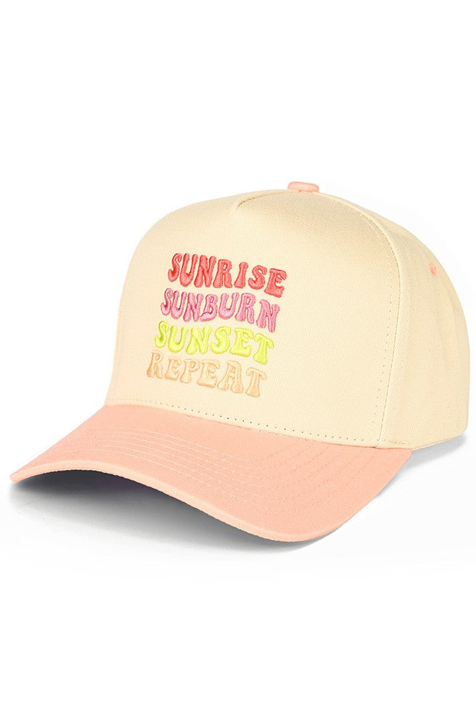 Sunrise Sunburn Sunset Repeat Hat