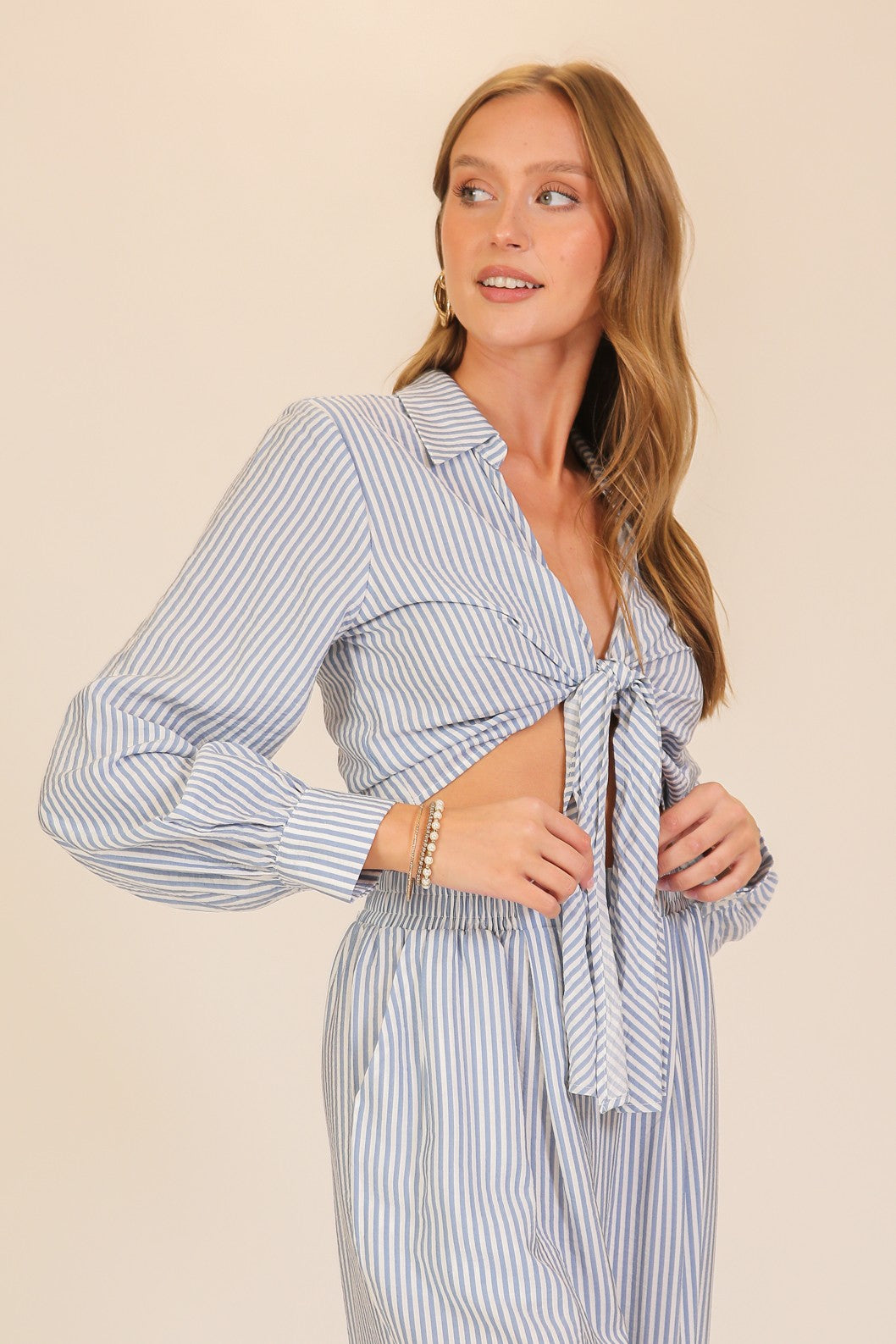 Harbor Stripe Tie Top