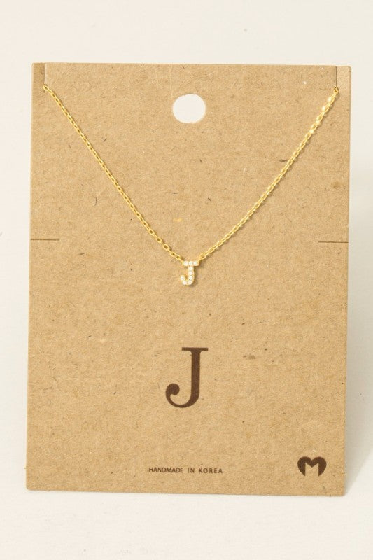 Gold Dipped Dainty Initial Necklace