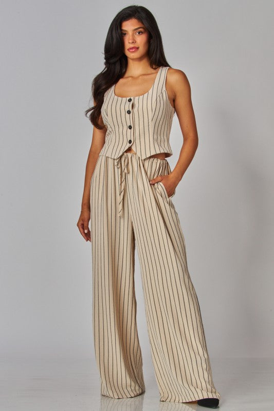 Valencia Tailored Pinstripe Vest