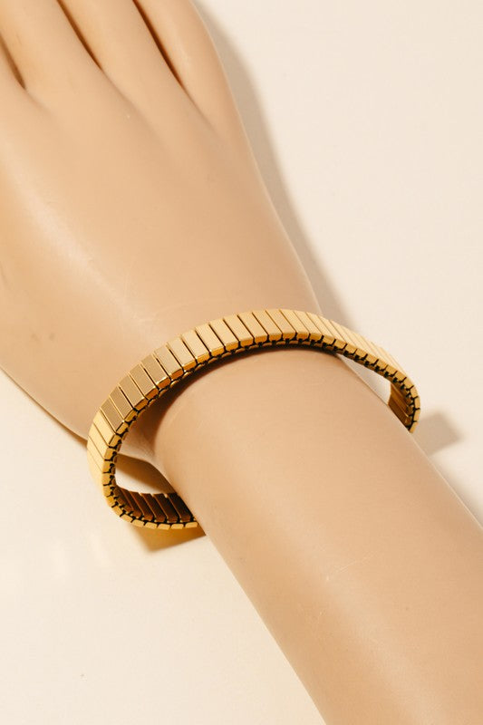 Liquid Gold Bar Stretch Bracelet
