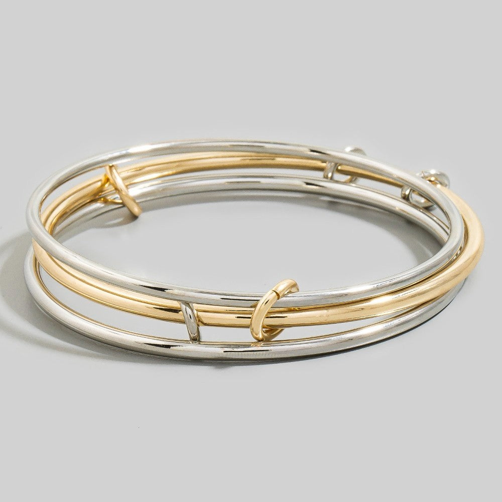 Triple Wire Adjustable Bangle Bracelet