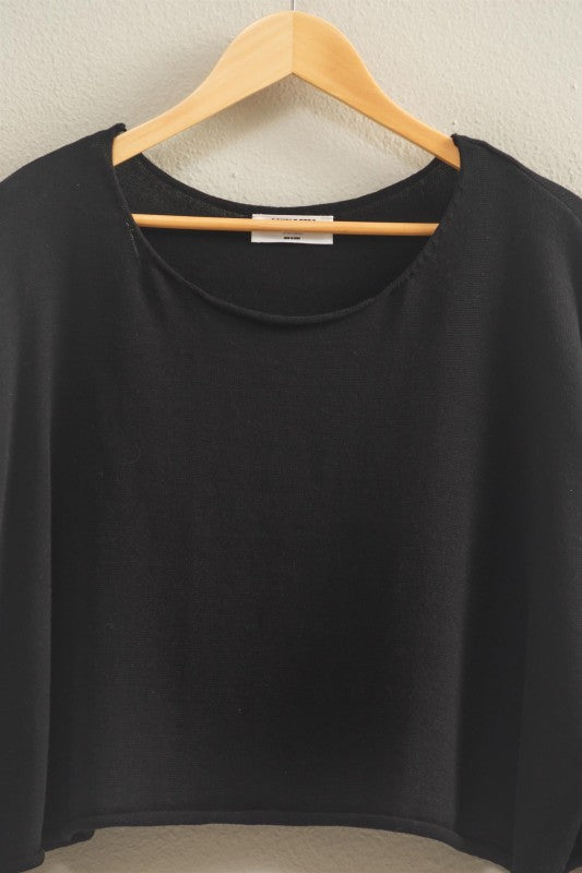 Wide Neck Drop Shoulder Relaxed Fit Sweater