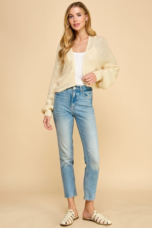 Clean Lines Cream Cardigan
