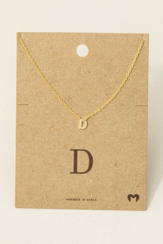 Gold Dipped Dainty Initial Necklace
