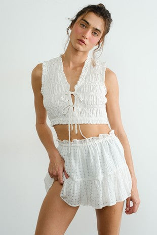 Sea Searcher Ruffle Top and Skort Set